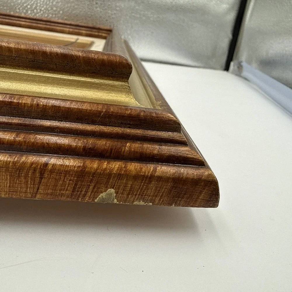 Vtg‎ Ornate Gold Carved Wood Hold A 14x11